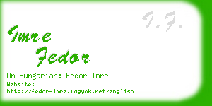 imre fedor business card